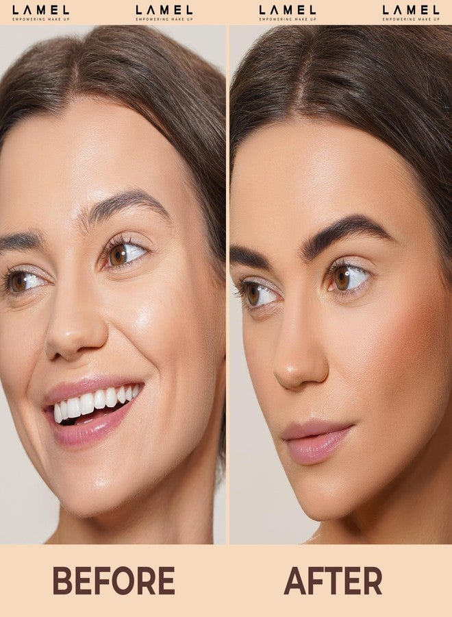 لاميل بودرة الوجه البرونزية غير اللامعة من لاميل - تركيبة مكياج عضوية غير لامعة، تدوم طويلاً، وغير دهنية - لمسة نهائية غير لامعة - لون البشرة البرونزي الطبيعي - رقم 401-0.35 أونصة. - Image 4